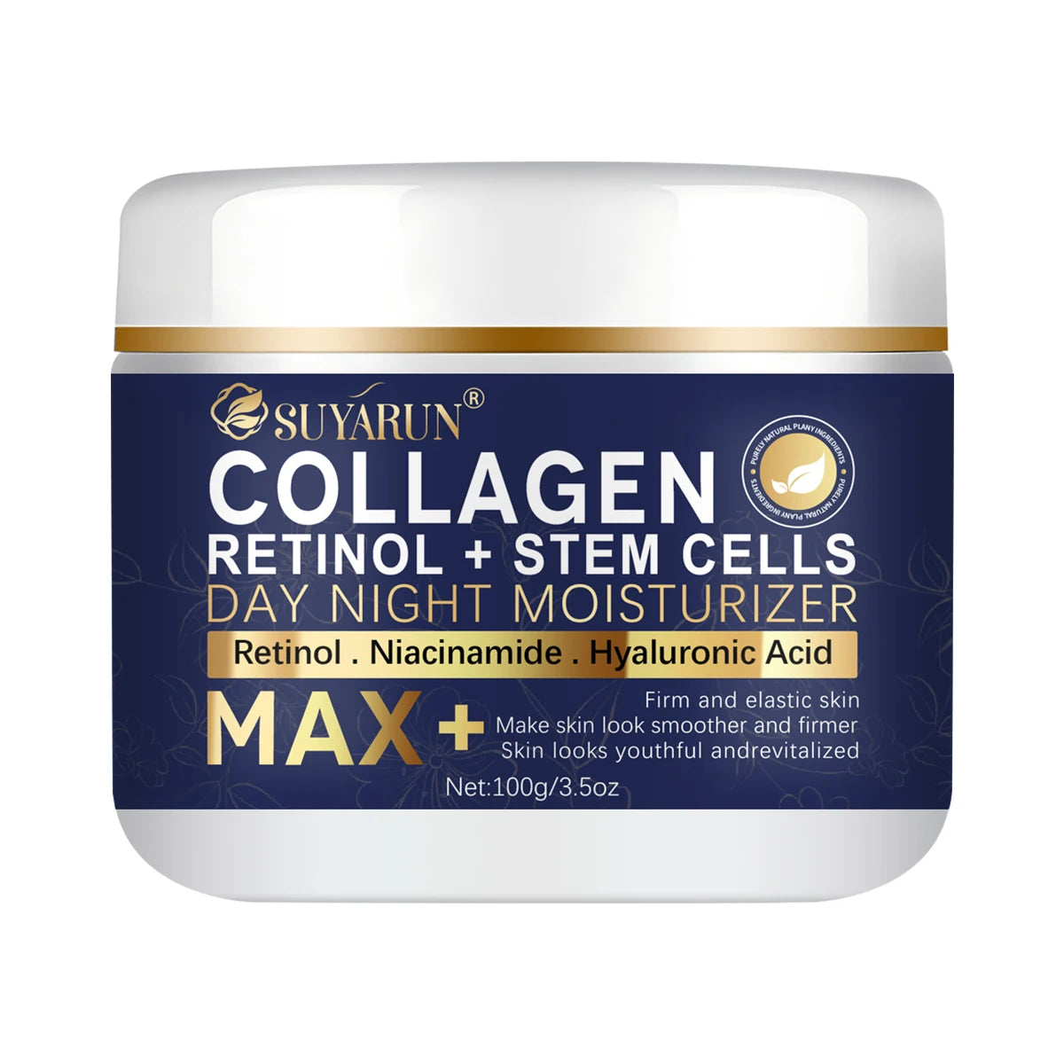 SUYARUN Anti-Aging Retinol Collagen Stem Cell Face Cream - Firming Hydrating Moisturizer Reduces Wrinkles & Fine Lines, All Skin