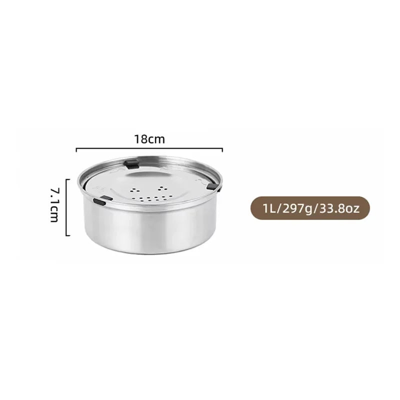 No Spill Water Bowl for Dogs, 1L/3L Stainless Steel Non-Slip Slow Feeder Dog Bowl, Dispenser for Medium Large Dogs and Cats
