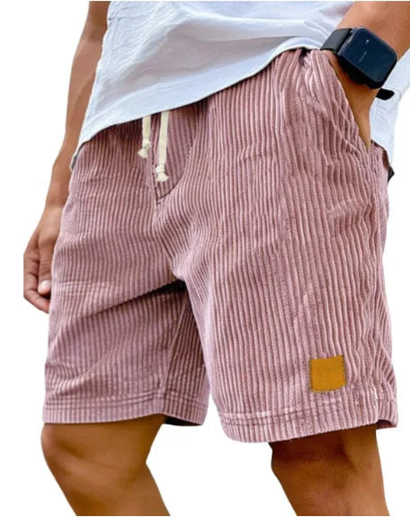 Men's Retro Corduroy Casual Shorts Men Fashion Solid Sweatpants Harajuku Corduroy Short Pants New Men Clothing Roupas