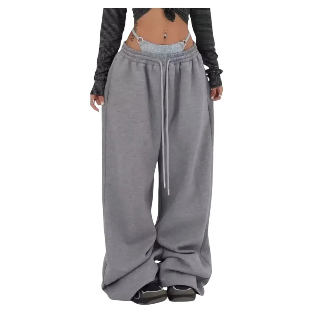 Street Dance Casual Pants Women's Spring Autumn New Straight Sport Sweatpants Loose Versatile Wide Leg Long Trous