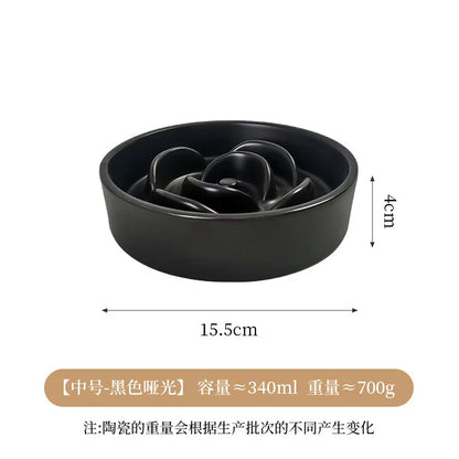 Creative Simple Solid Color Pet Bowl With Bowl Stand To Prevent Tipping Over Cat Bowl Anti-Choking Feeding Bowl Cat Water Bowl