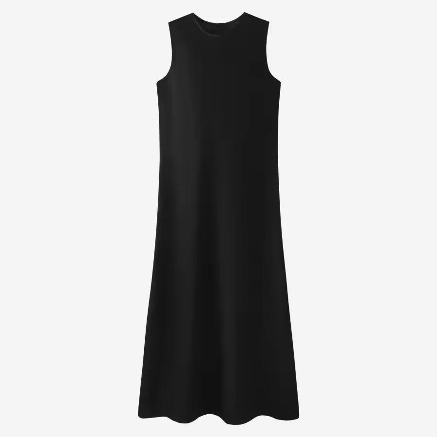 2025 Summer Women fashion Long Dress Elegance Satin Dress Knitted Top Match Set Maxi Floor Length Woman Casual Chic Clothes