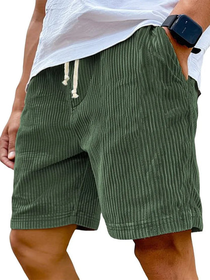 Men's Retro Corduroy Casual Shorts Men Fashion Solid Sweatpants Harajuku Corduroy Short Pants New Men Clothing Roupas