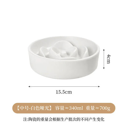 Creative Simple Solid Color Pet Bowl With Bowl Stand To Prevent Tipping Over Cat Bowl Anti-Choking Feeding Bowl Cat Water Bowl