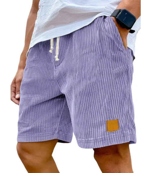 Men's Retro Corduroy Casual Shorts Men Fashion Solid Sweatpants Harajuku Corduroy Short Pants New Men Clothing Roupas