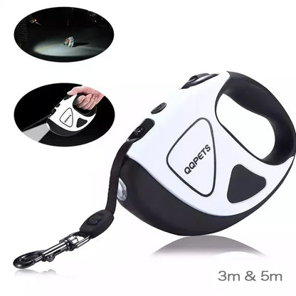 Pet Dog Retractable Leash With LED Shining 3m 5m Automatic Stretching Dog Hand Holding Fiber Rope Pet Supplies Leashes