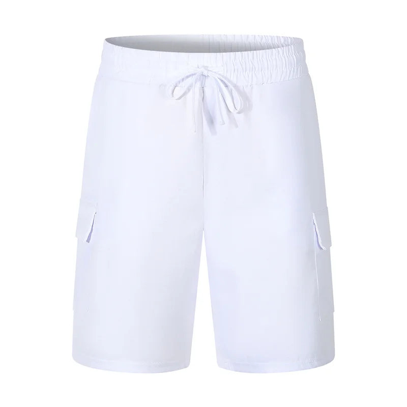 New Multi-Pocket sweatpants Men Shorts Summer cotton linen Comfortable Loose Cargo Short Pants Outdoor Casual Sports Beach Pants