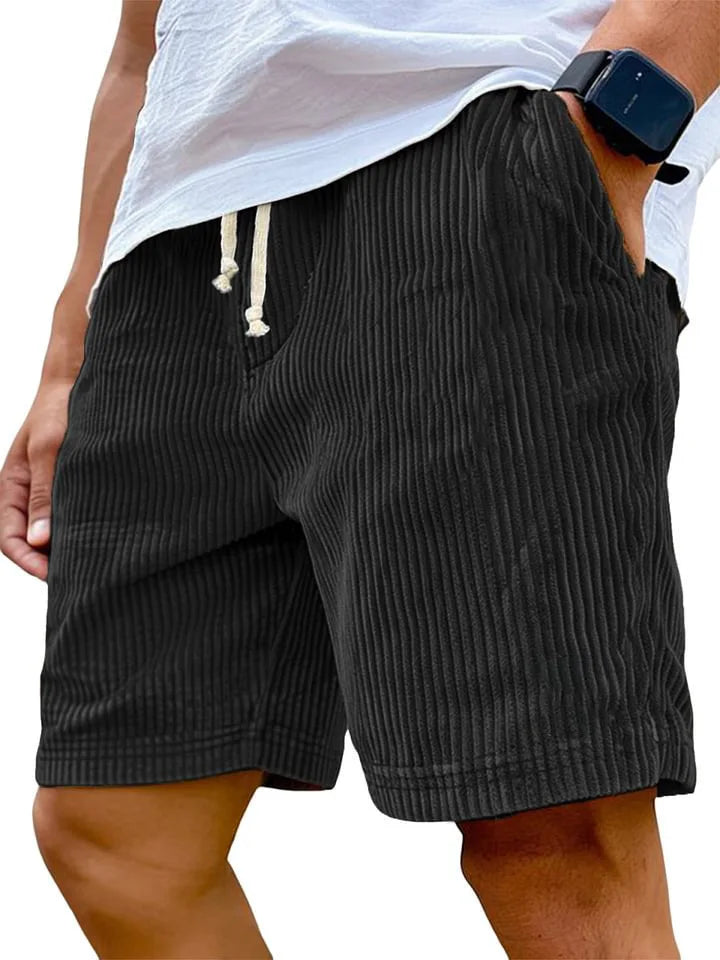 Men's Retro Corduroy Casual Shorts Men Fashion Solid Sweatpants Harajuku Corduroy Short Pants New Men Clothing Roupas