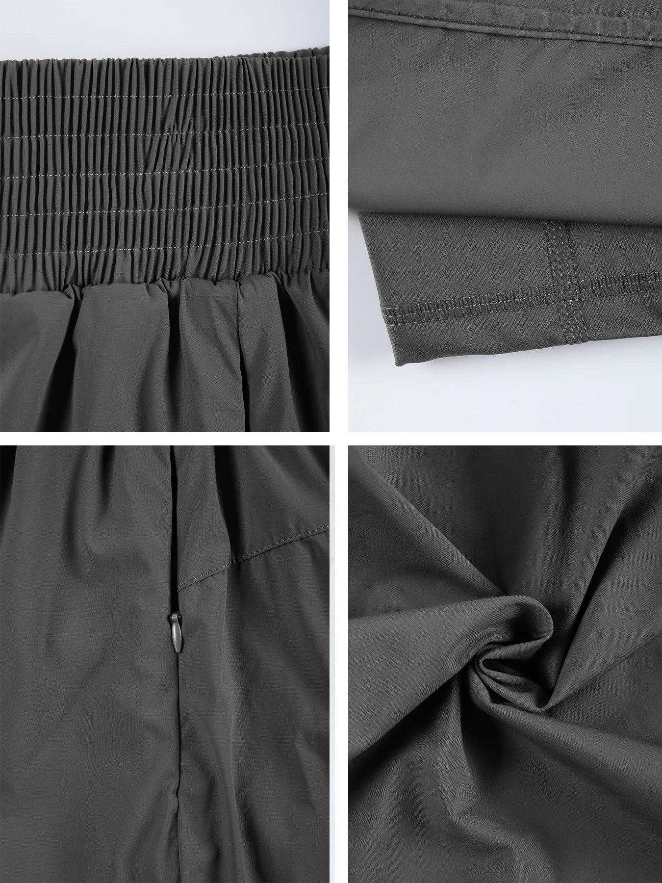 CHRLEISURE Women's Running Shorts with Zipper Pockets Quick-Dry Gym Shorts with Liner Elastic Waist Band Athletic Shorts