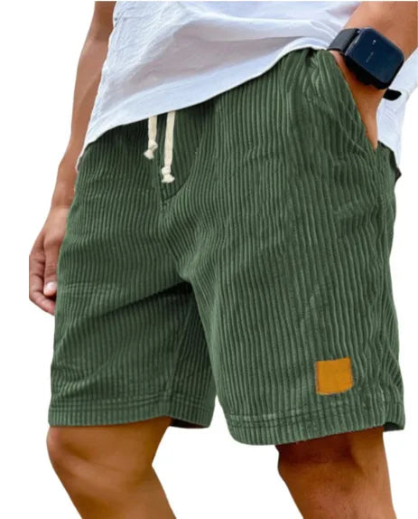 Men's Retro Corduroy Casual Shorts Men Fashion Solid Sweatpants Harajuku Corduroy Short Pants New Men Clothing Roupas