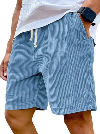 Men's Retro Corduroy Casual Shorts Men Fashion Solid Sweatpants Harajuku Corduroy Short Pants New Men Clothing Roupas