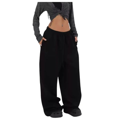 Street Dance Casual Pants Women's Spring Autumn New Straight Sport Sweatpants Loose Versatile Wide Leg Long Trous