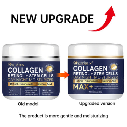 SUYARUN Anti-Aging Retinol Collagen Stem Cell Face Cream - Firming Hydrating Moisturizer Reduces Wrinkles & Fine Lines, All Skin