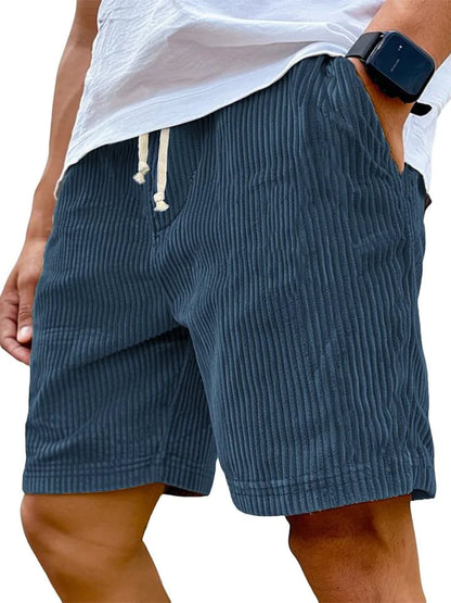 Men's Retro Corduroy Casual Shorts Men Fashion Solid Sweatpants Harajuku Corduroy Short Pants New Men Clothing Roupas