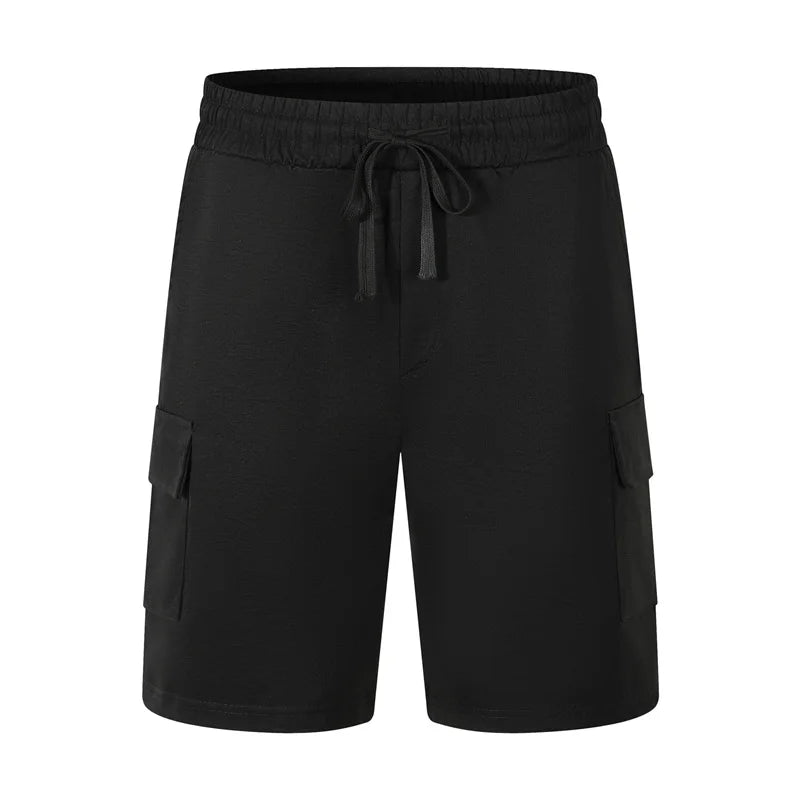 New Multi-Pocket sweatpants Men Shorts Summer cotton linen Comfortable Loose Cargo Short Pants Outdoor Casual Sports Beach Pants