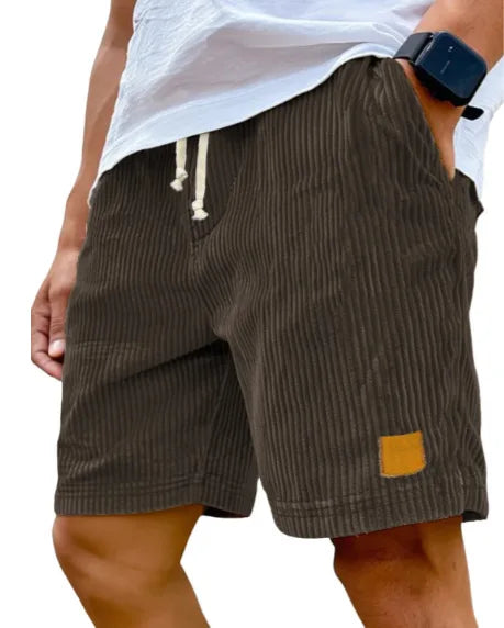 Men's Retro Corduroy Casual Shorts Men Fashion Solid Sweatpants Harajuku Corduroy Short Pants New Men Clothing Roupas