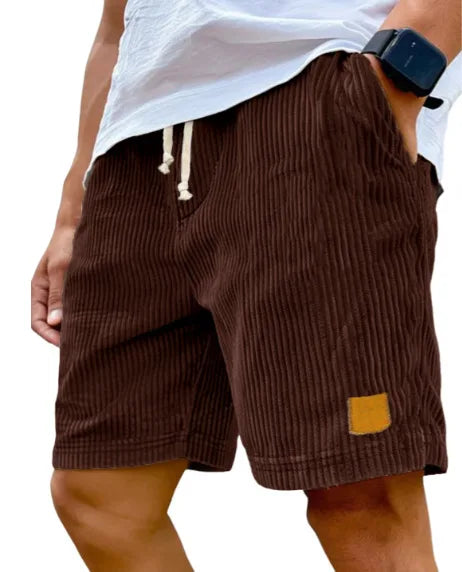 Men's Retro Corduroy Casual Shorts Men Fashion Solid Sweatpants Harajuku Corduroy Short Pants New Men Clothing Roupas