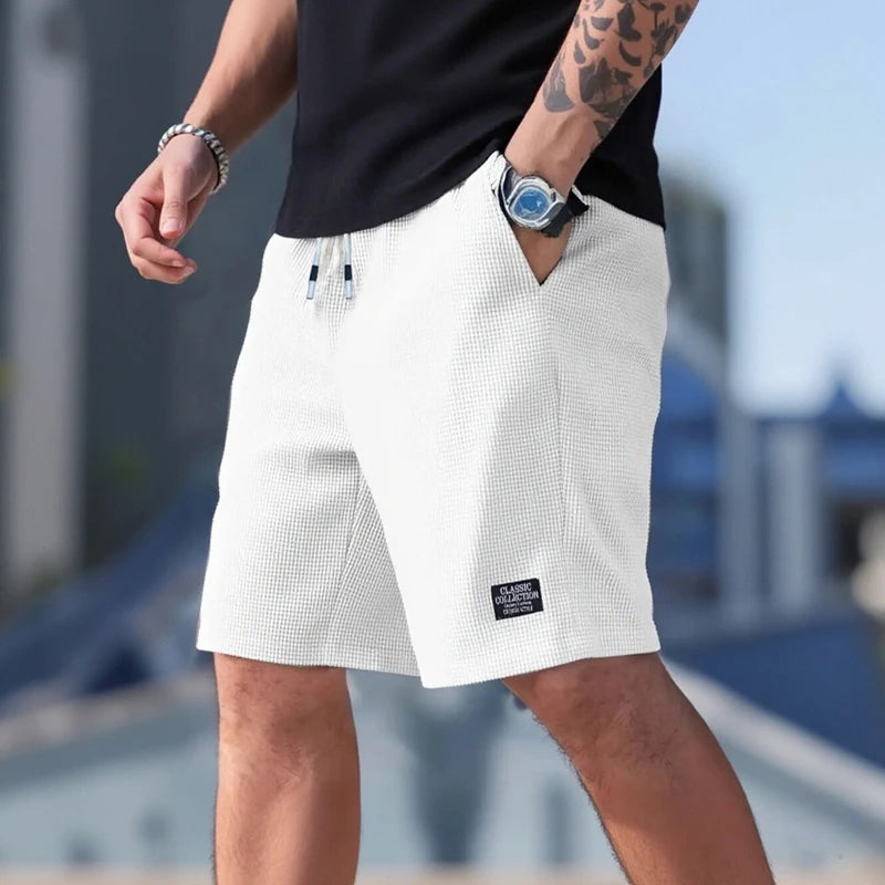 Men's Shorts, Men's Casual Pants, Men's Beach Shorts, Men's Sports Shorts, New Fashionable Textured Fabric, Breathable Pants, Suitable for Daily Casual Wear and Sports