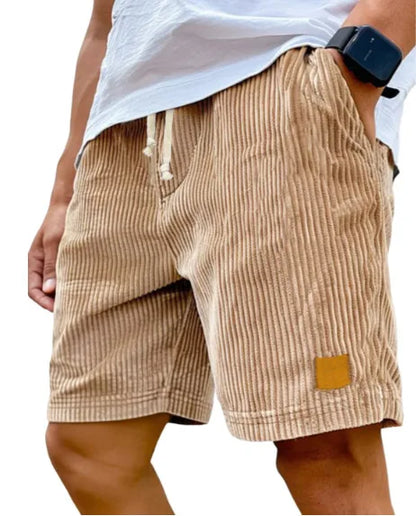 Men's Retro Corduroy Casual Shorts Men Fashion Solid Sweatpants Harajuku Corduroy Short Pants New Men Clothing Roupas